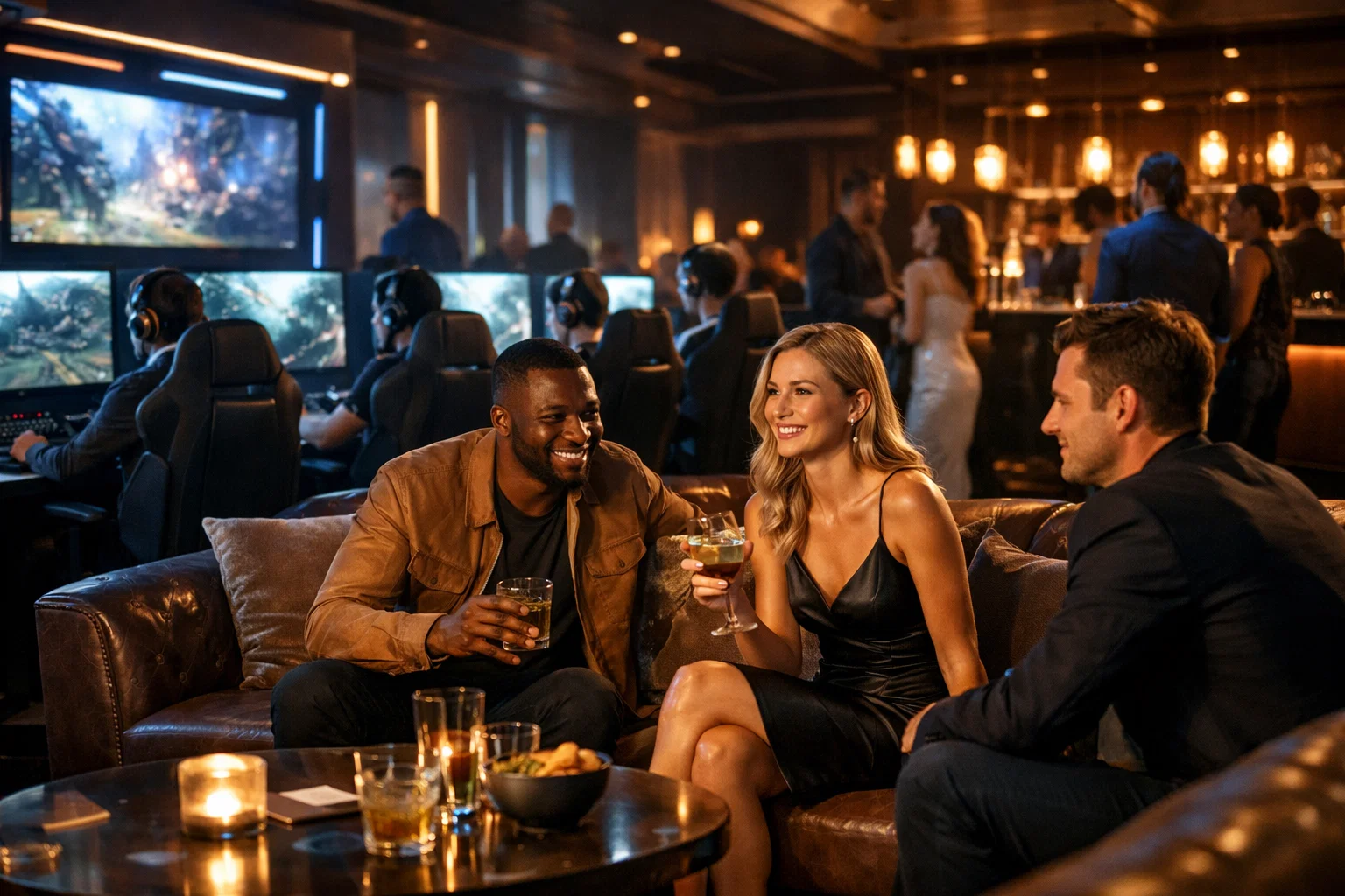 CROWN event and lounge atmosphere